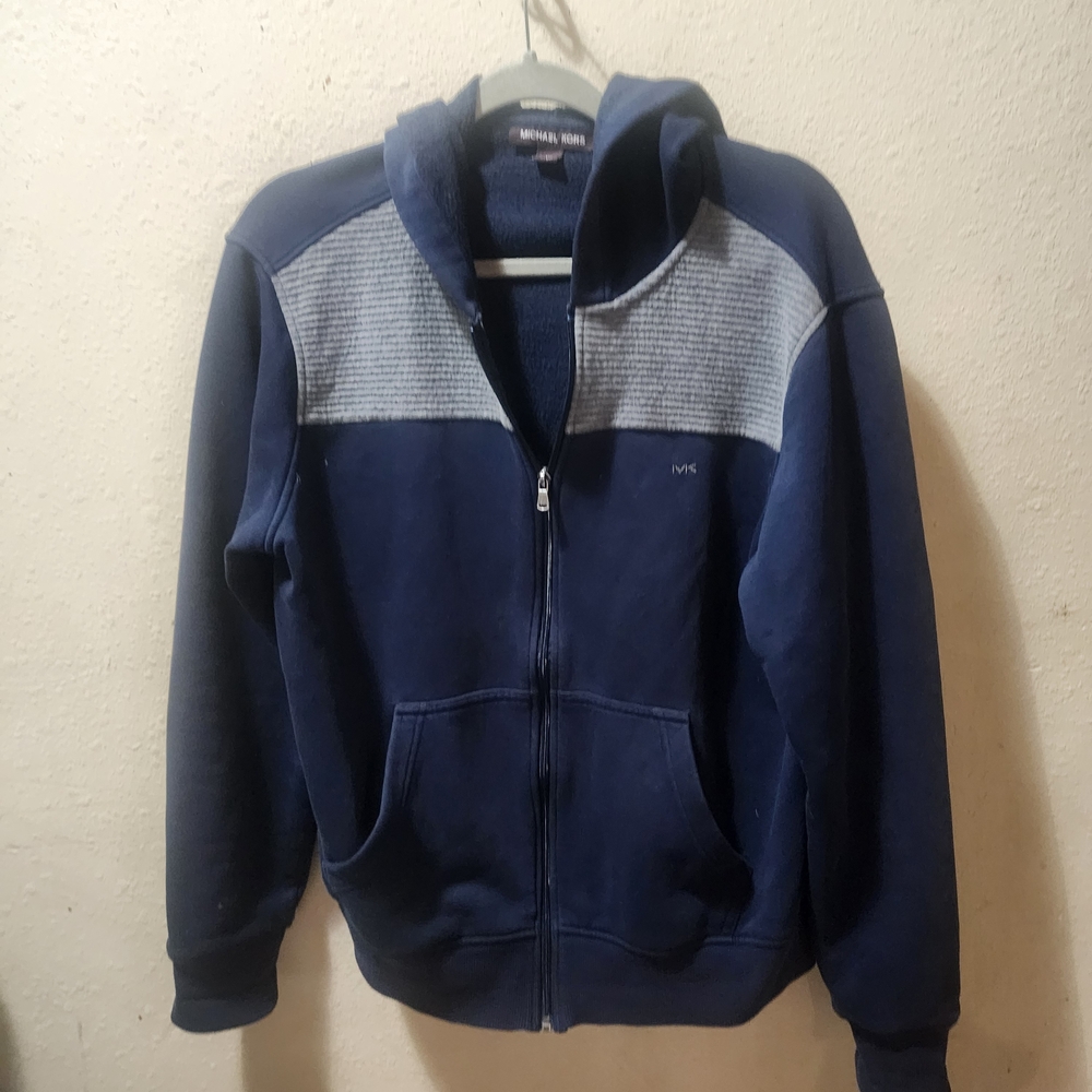 Michael Kors Navy and Gray Jacket with MK Logo